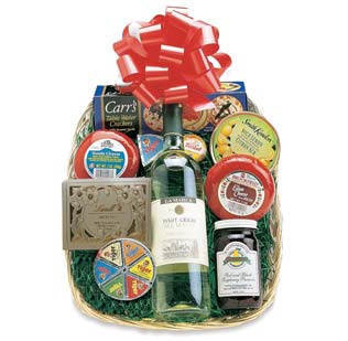 A Tray for Two Wine and Gourmet Basket