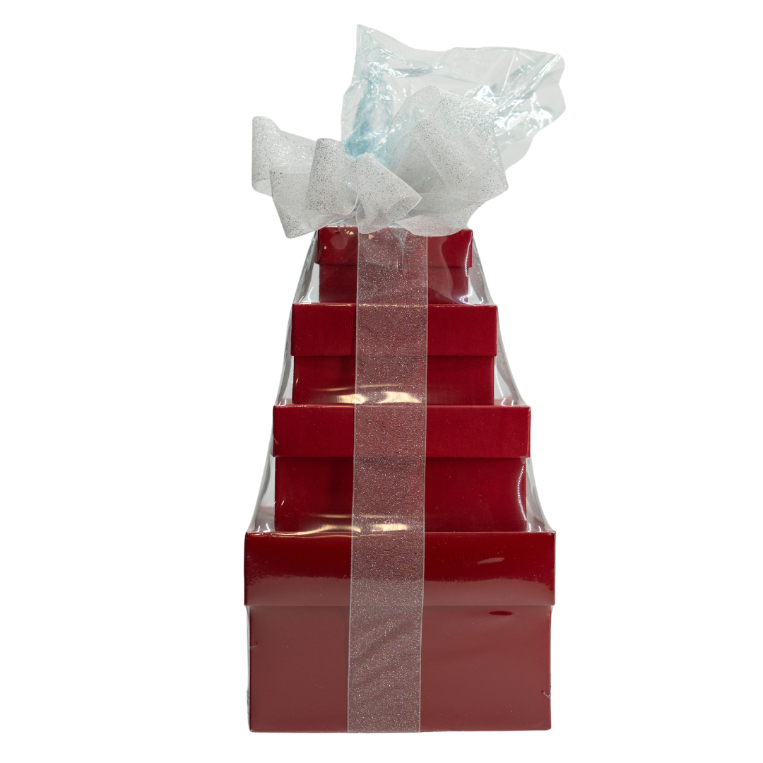 Red 4-Tier Chocolate Pyramid