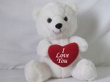 "I Love You" Bear - White