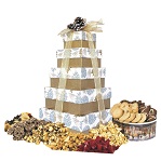 5-Tier Glittering Pinecones Holiday Tower