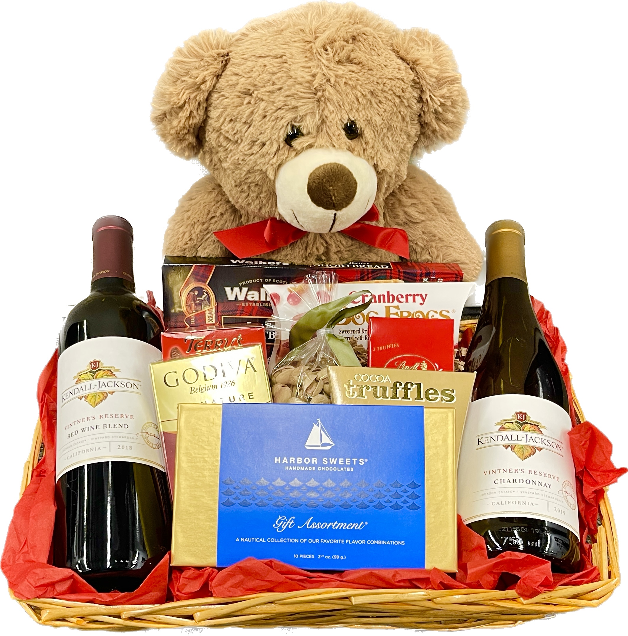 Sweetheart Basket with Brown Teddy