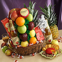 In Your Time of Sorrow Sympathy Fruit & Gourmet Basket - Royal