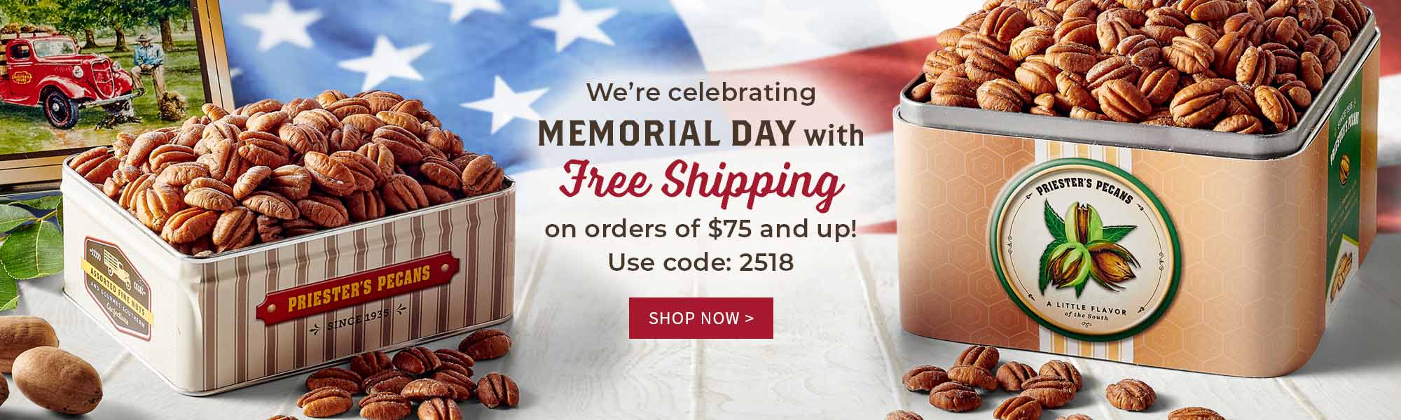 We're celebrating MEMORIAL DAY with Free Shipping on orders of  and up! Use code: 2518