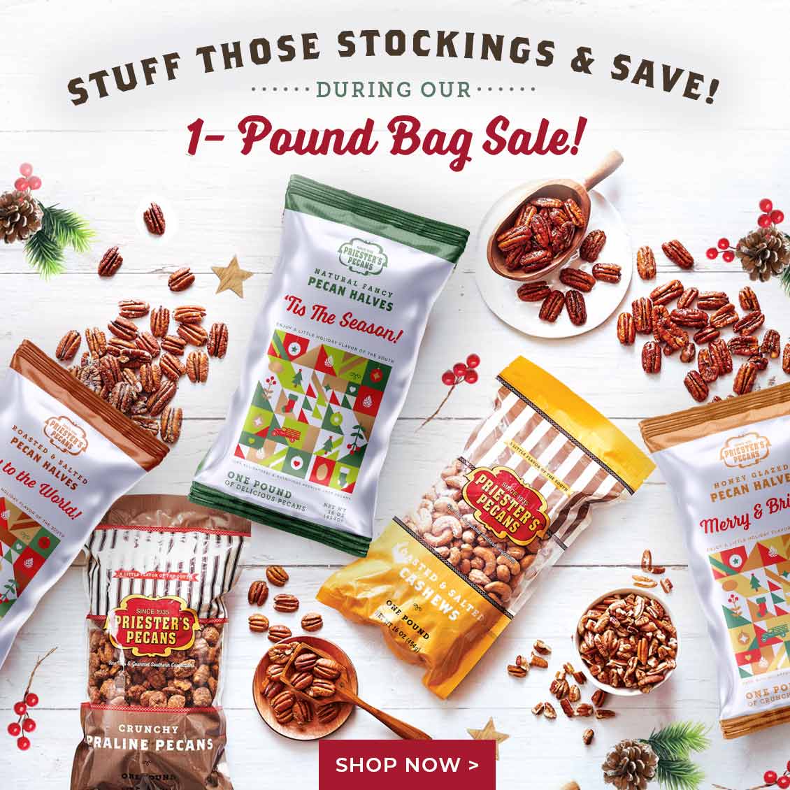 Stocking Stuffer SALE • Up to 30% OFF 1-Lb. Bags
