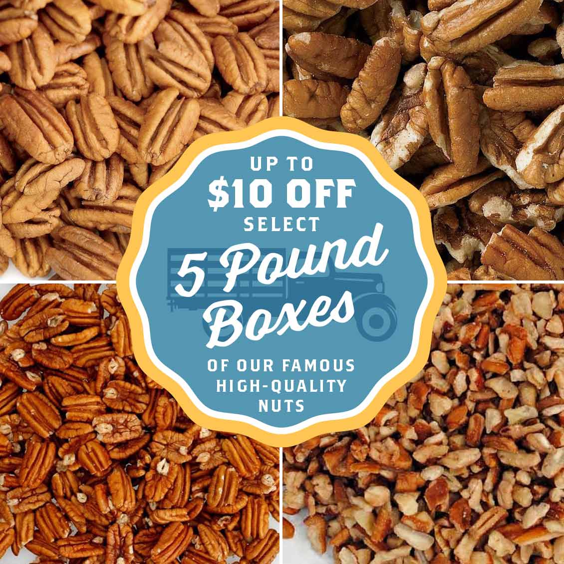 Save up to  OFF select 5-Pound Boxes of our Famous Nuts!