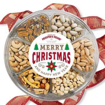 Wish You a Merry Christmas -  Nut Assortment Pinwheel