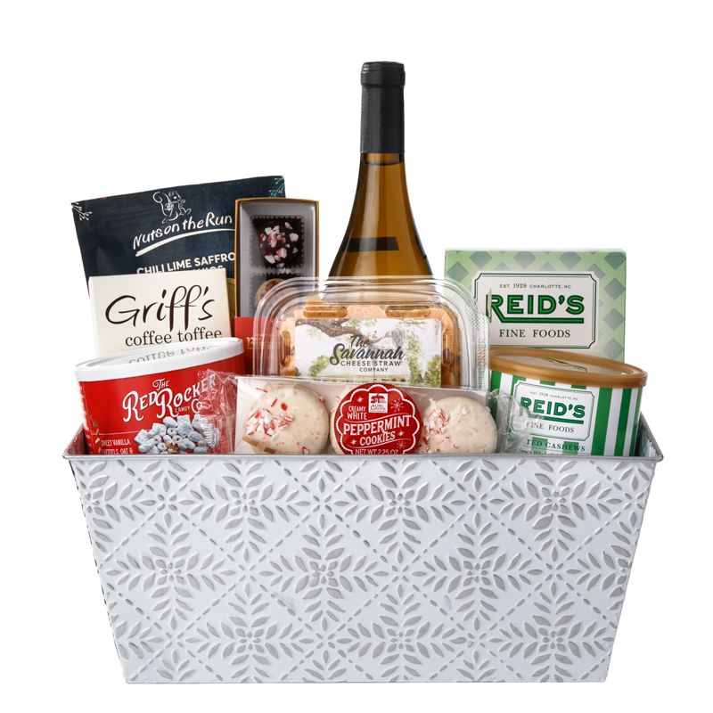 Holiday Cheers Wine Gift Basket 