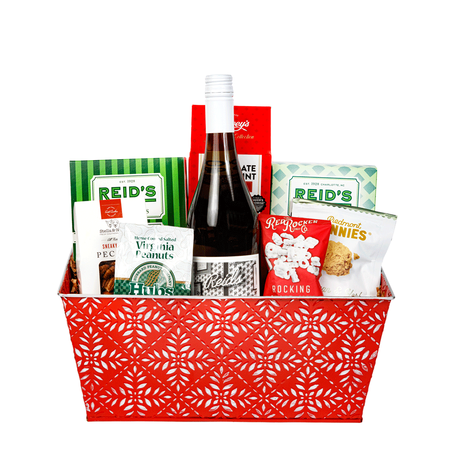 Holiday Cheers Wine Gift Basket 
