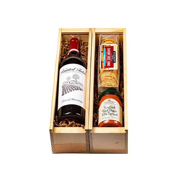 Red Blend Snack Wine Gift Crate 