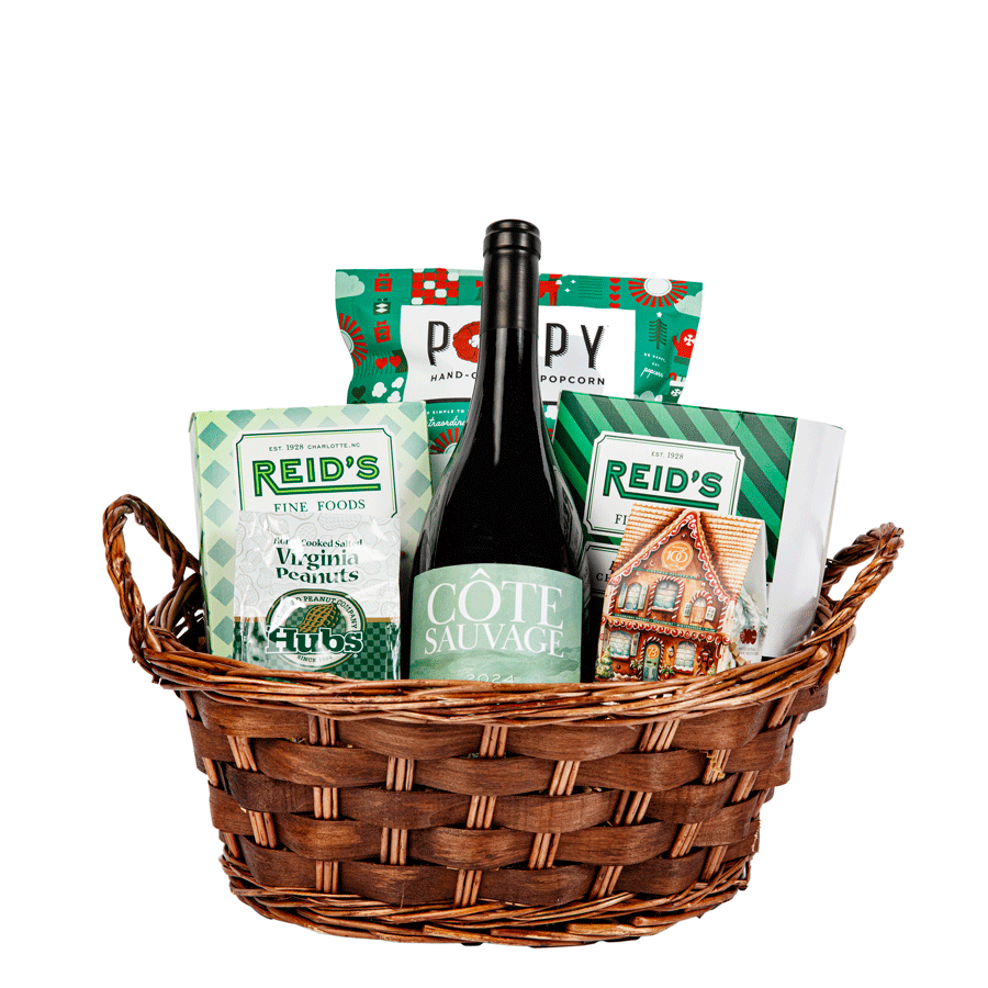 Christmas Toast Wine Basket 