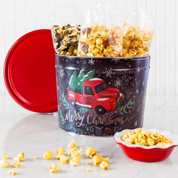 Candied Popcorn Gift Tin