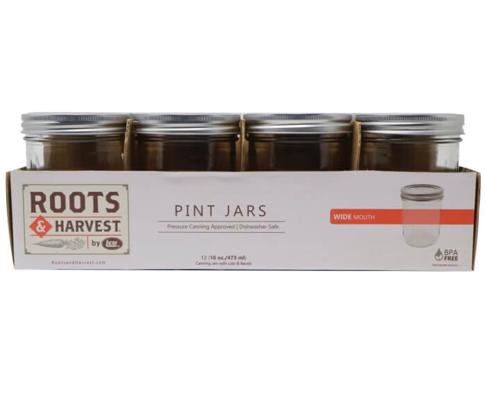 Roots & Harvest Wide Mouth Pint Canning Jars Recalled by LEM Products  Distribution Due to Laceration Hazard