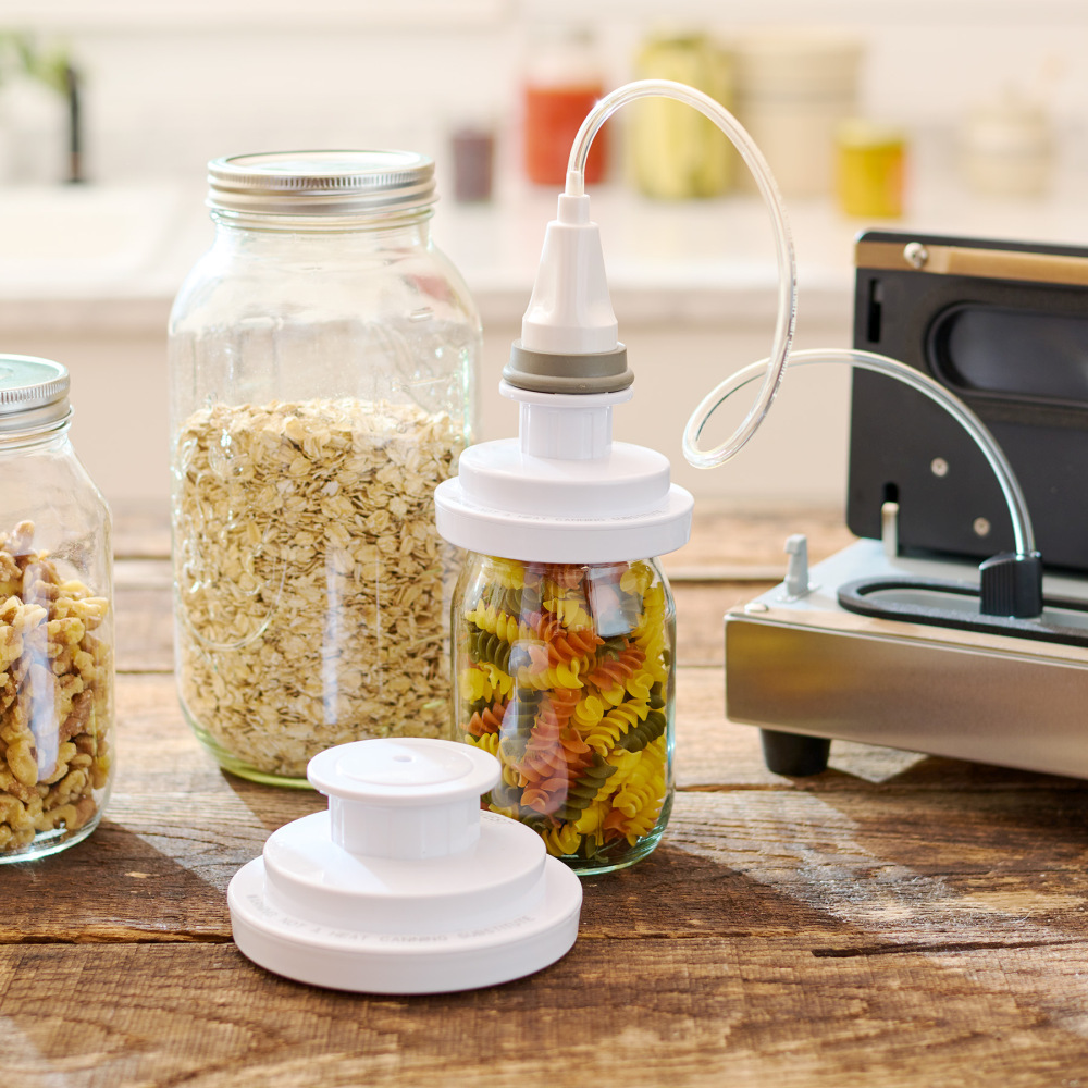 FoodSaver Regular Sealer and Accessory Hose Tube Wide-Mouth Jar Kit In Hand 