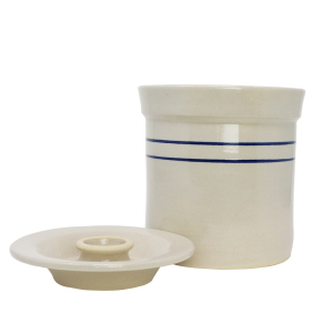R&H Homestead Stoneware Crocks with Lids - 1/4 Gallon Crock with Lid