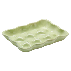 Green Ceramic Egg Tray