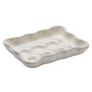 Off White Ceramic Egg Tray
