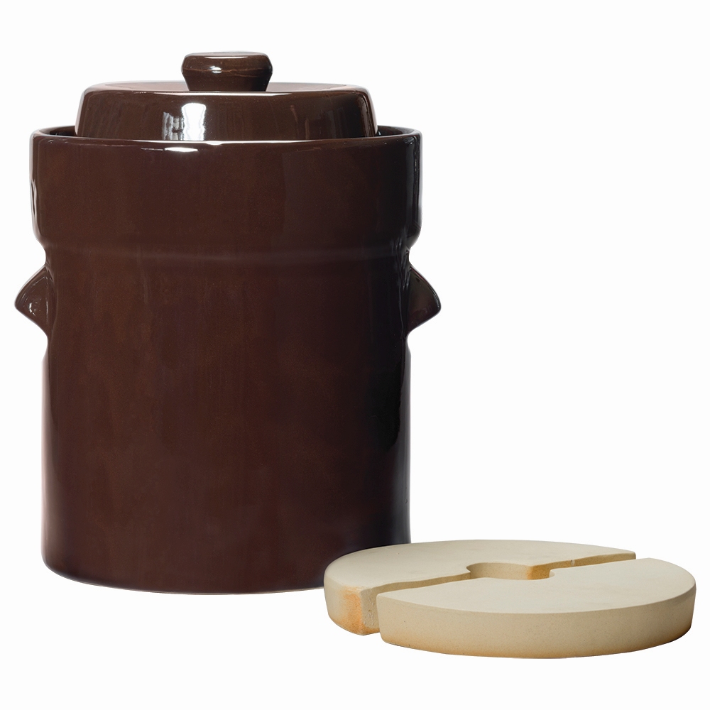 Traditional Style Water-Seal Crock Sets - 10L Fermentation Crock with Lid & Weights