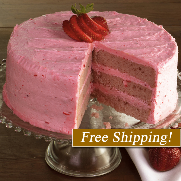 Product Image for Strawberries & Cream Layer Cake