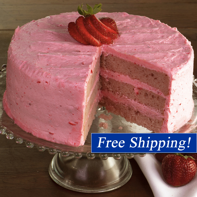 Product Image of Strawberries & Cream Layer Cake