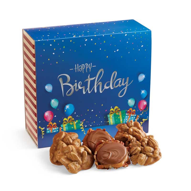 24 Piece Praline & Turtle Gopher Duo in the Birthday Gift Box