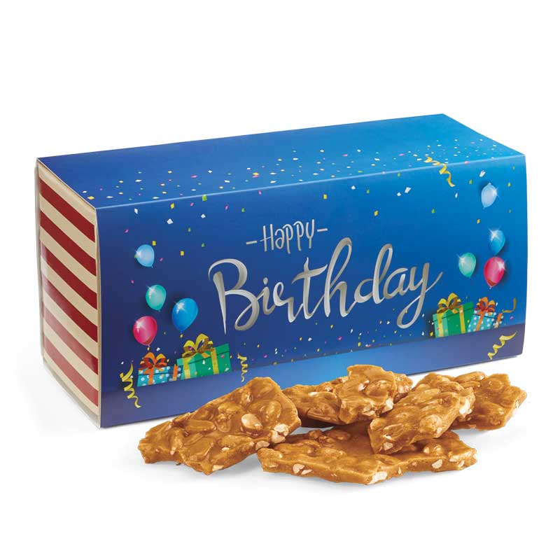Old Fashioned Peanut Brittle in the Birthday Gift Box