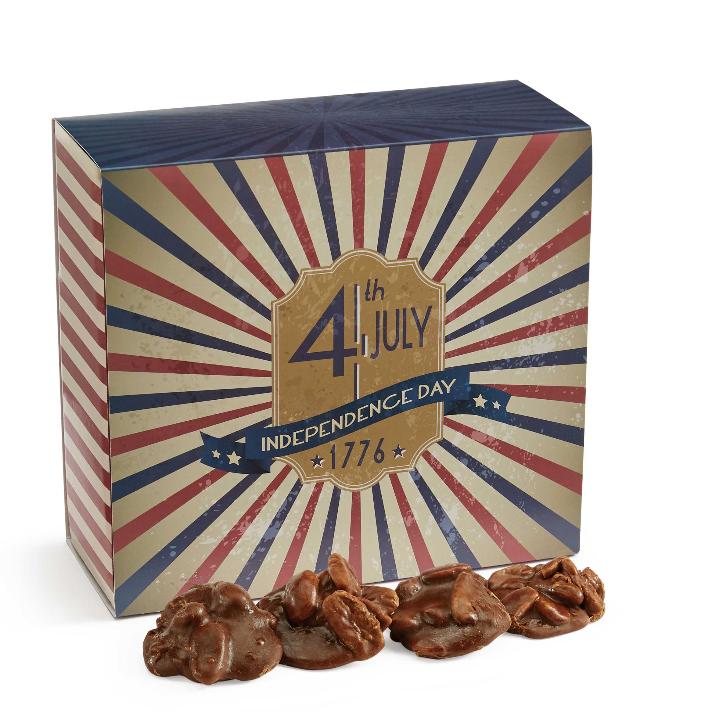 24 Piece Chocolate Pralines in the 4th of July Gift Box