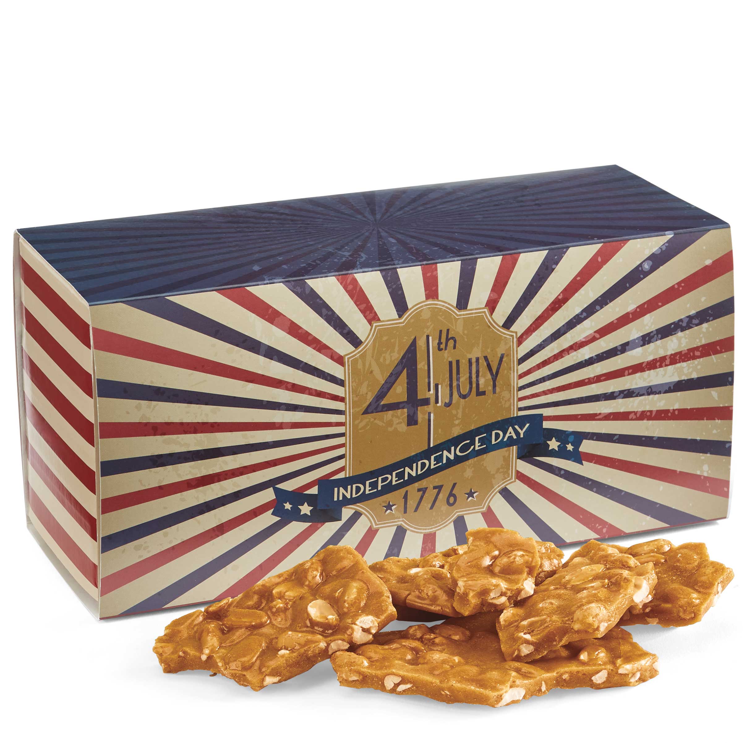 Old Fashioned Peanut Brittle in the 4th of July Gift Box