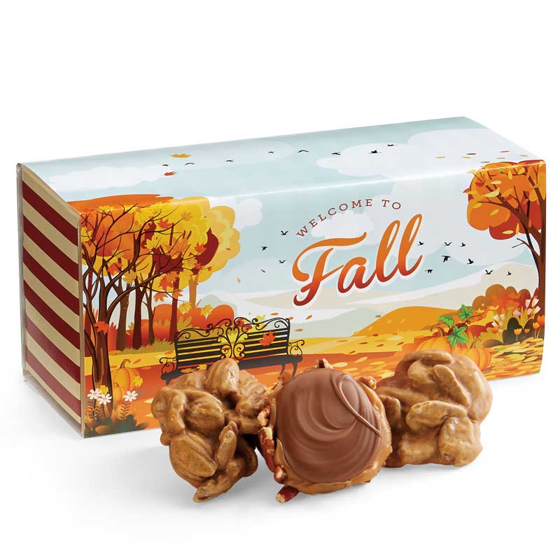 12 Piece Praline & Turtle Gopher Duo in the Fall Gift Box