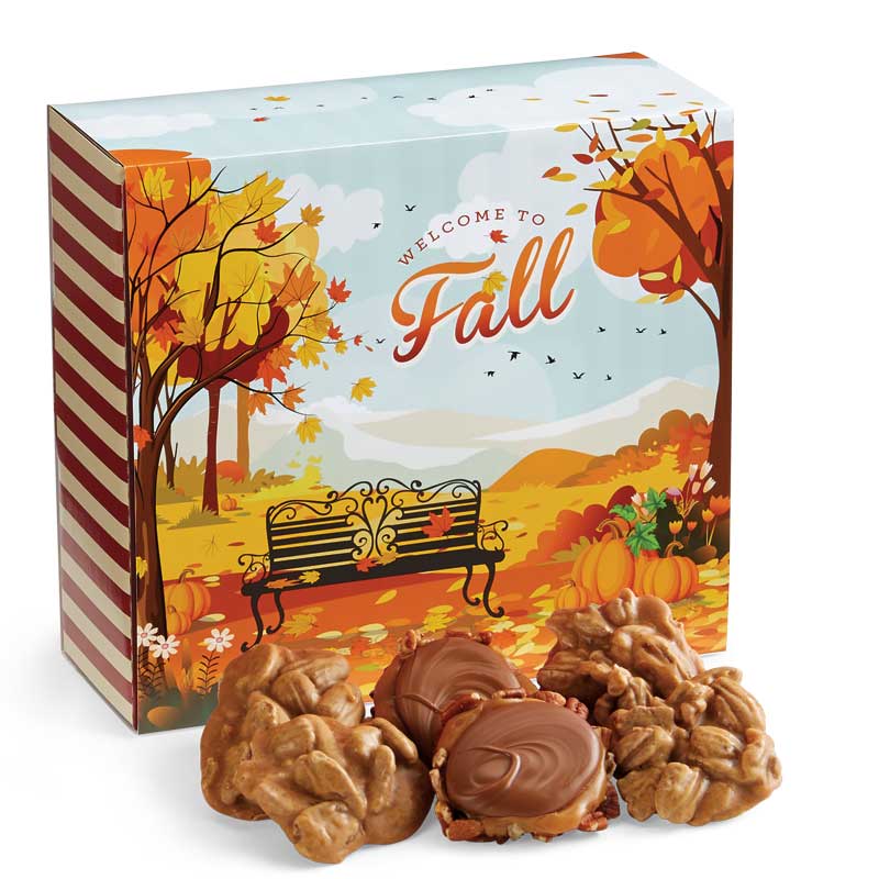 24 Piece Praline & Turtle Duo in the Fall Gift Box