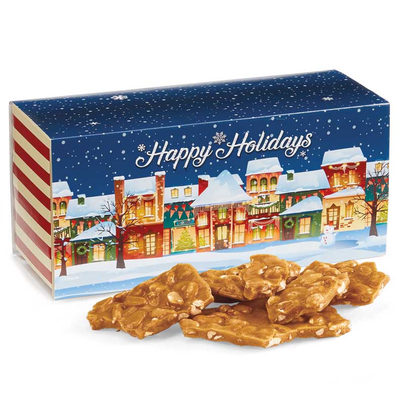 Old Fashioned Peanut Brittle in the Holiday Gift Box
