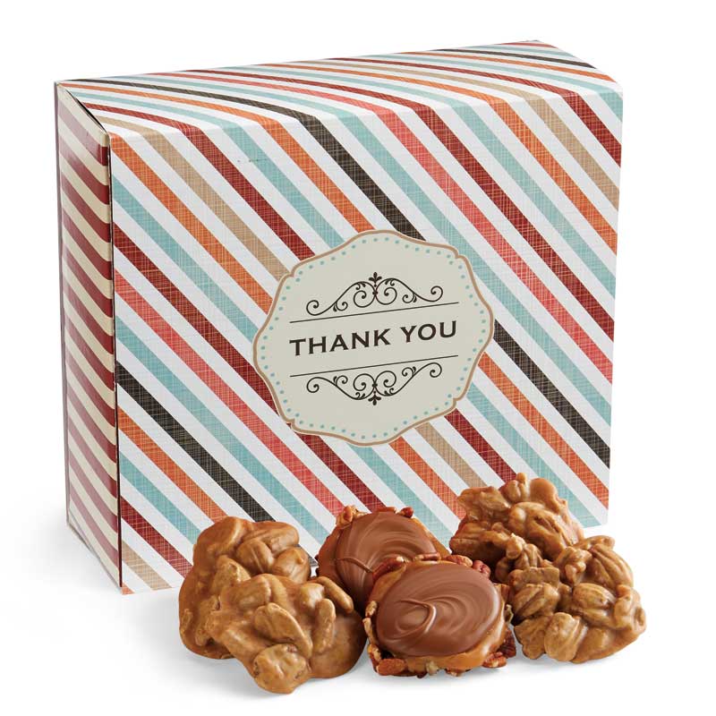 24 Piece Praline & Turtle Gopher Duo in the Thank You Gift Box