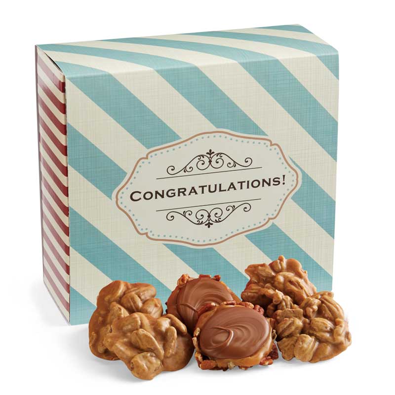24 Piece Praline & Turtle Duo in the Congratulations Gift Box