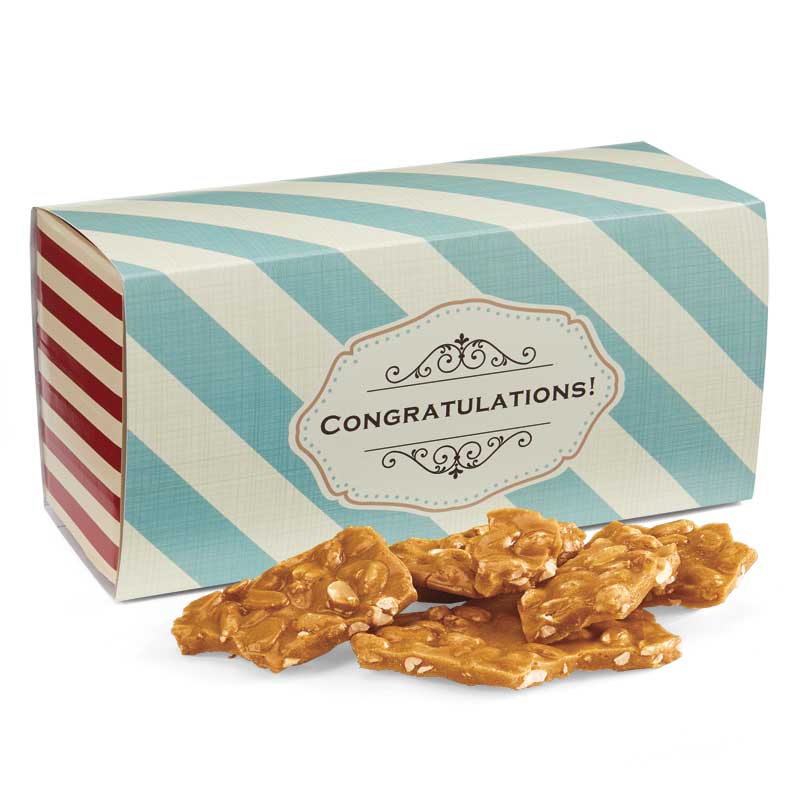 Old Fashioned Peanut Brittle in the Congratulations Gift Box