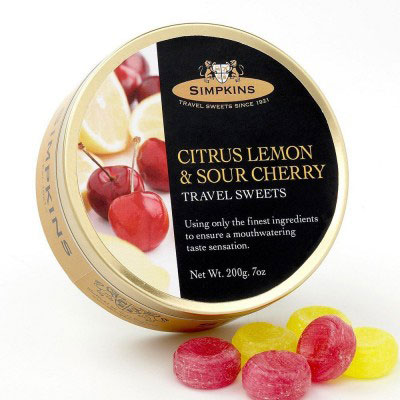 Lemon & Sour Cherry Travel Sweets from Simpkins