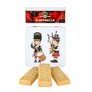 Piper and Drummer Square Shortbread Tin from Campbells.