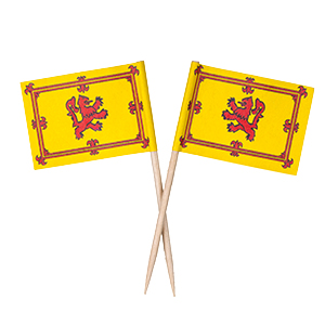 Rampant Lion Flag Toothpicks - Set of 100