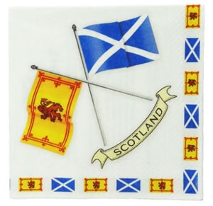 Scottish Flags Napkins - Saltire and Lion Rampant