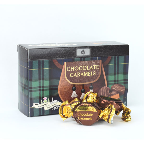 Chocolate Caramels in Kilted Box