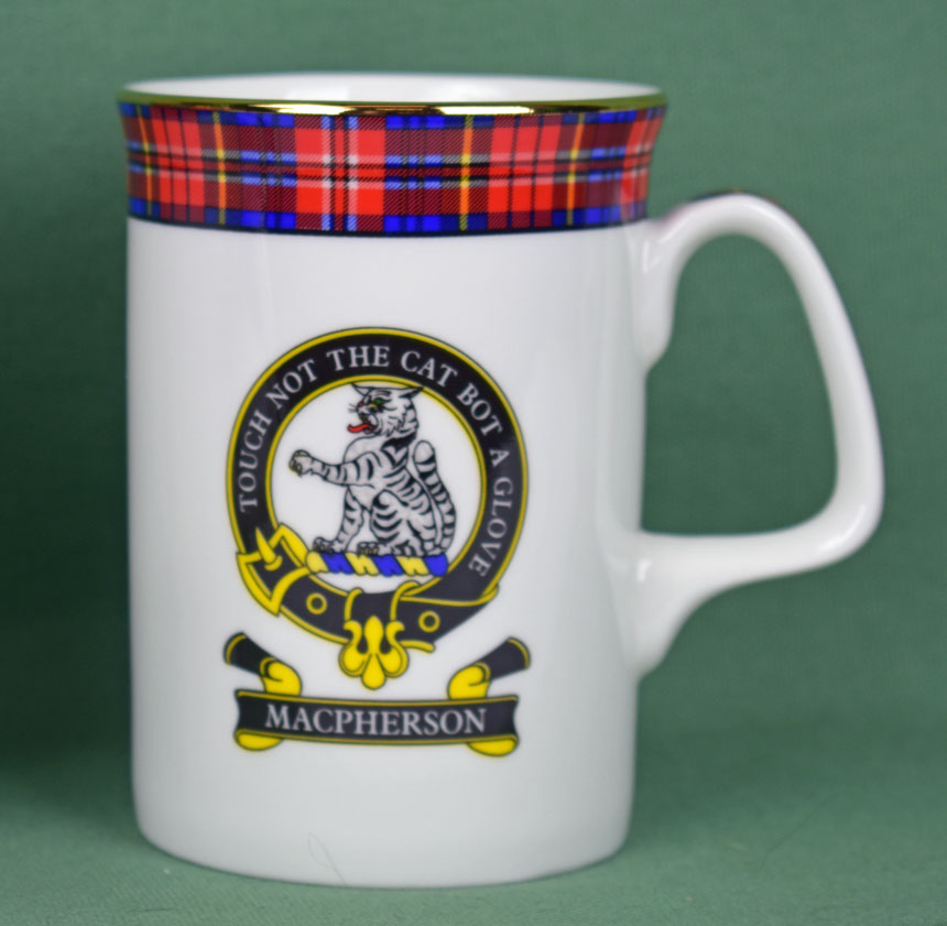 MacPherson Clan Mug - 8 oz bone china