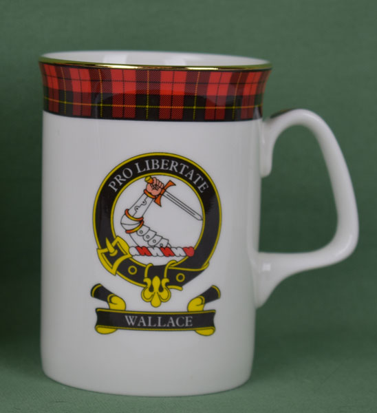 Wallace Clan Mug - 8 oz bone china