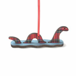 Tartan Swimming Nessie Ornament