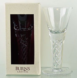 SOLD OUT Burns Dram Glass with Air Twist Stem