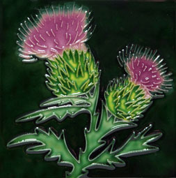 Thistle 4 inch square tile