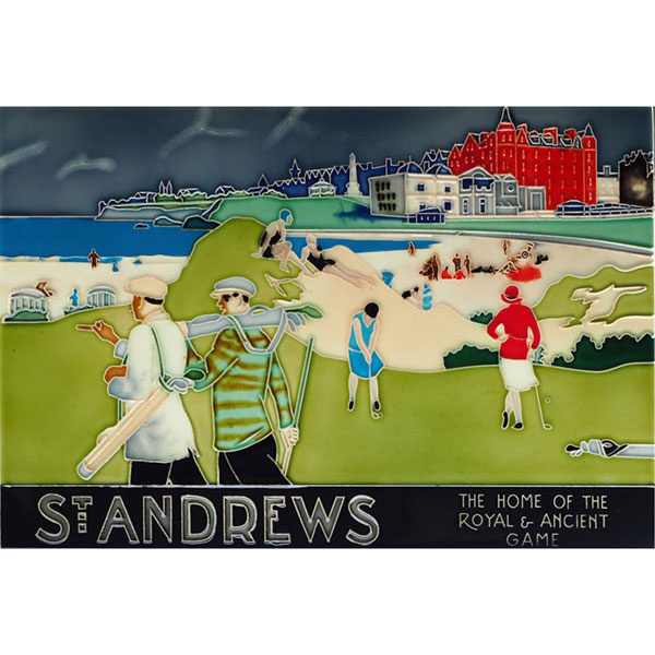 SALE St Andrews Tile - 12 inches by 8 inches