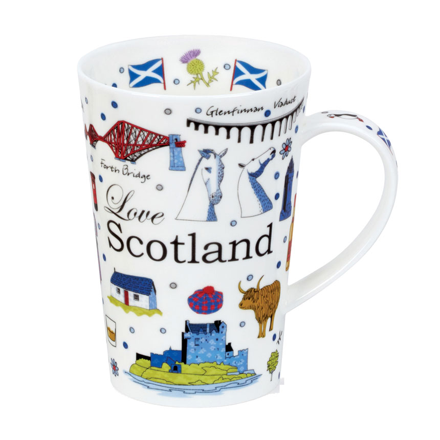 Iconic Love Scotland Mug from Dunoon Pottery