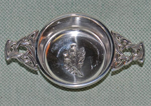 Thistle Center Pewter Quaich - 2.5 inches