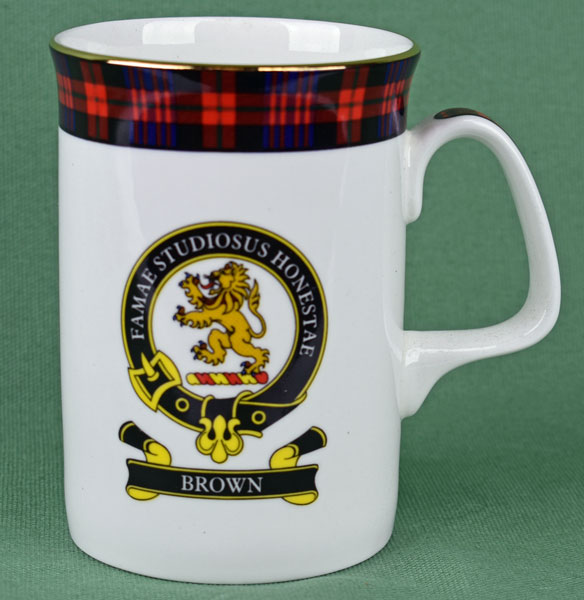 Brown Clan Mug - 8 oz bone china