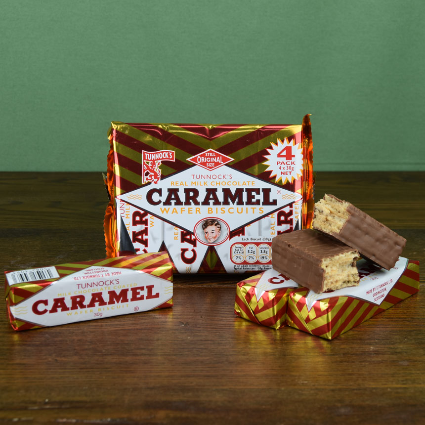 Tunnock's Caramel Wafers - pack of 4 bars