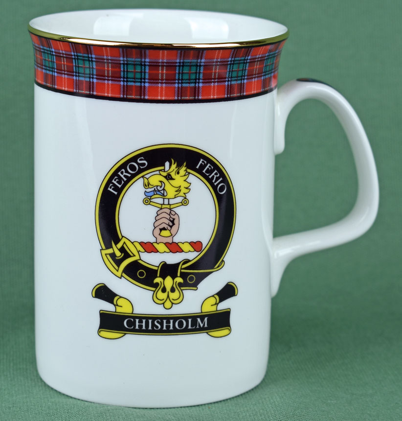 Chisholm Clan Mug - 8 oz bone china
