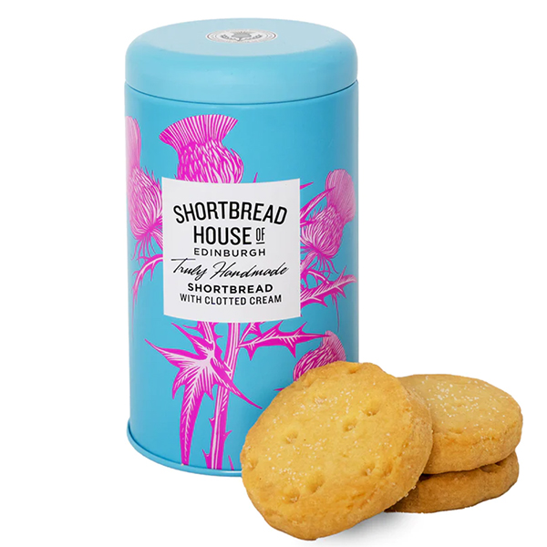 Clotted Cream Shortbread in Blue Thistle Tin
